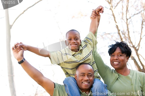 Image of African American Family in the Park