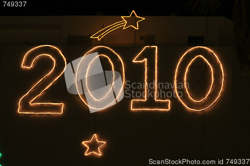 Image of 2010 New Year's lights