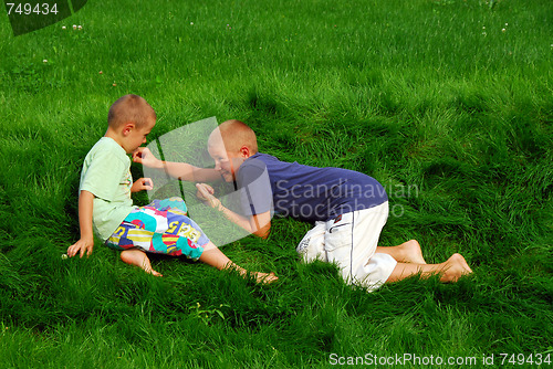 Image of boys are resting