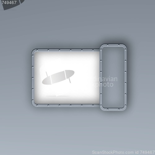 Image of metal frame border background
