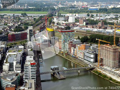 Image of Duesseldorf mediahafen harbour