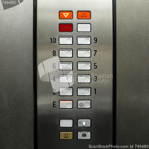 Image of Lift elevator keypad