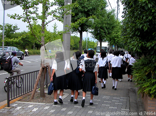 Image of Japanese schoolgirls