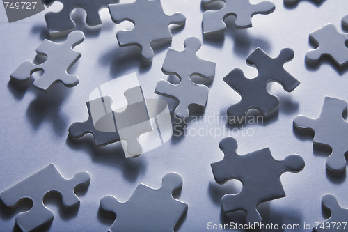 Image of Jigsaw Piece with Dramatic Light
