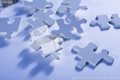 Image of Jigsaw Piece with Dramatic Light