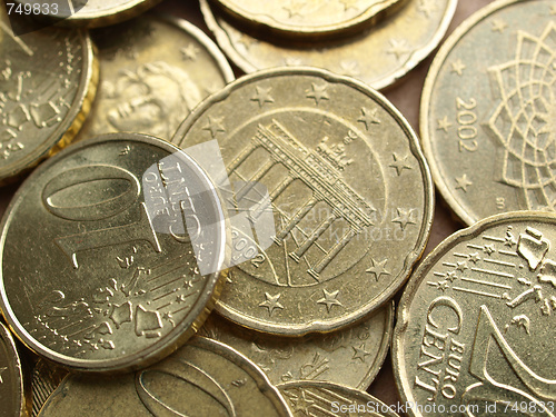 Image of Euro coins background