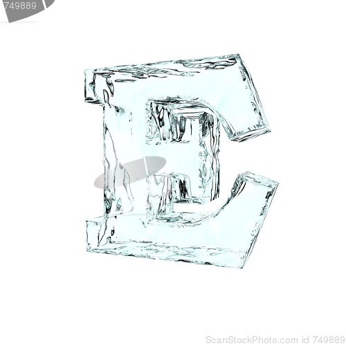 Image of frozen letter E