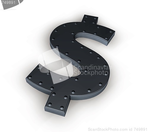 Image of metal dollar symbol