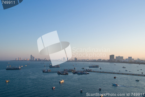 Image of Pattaya Bay in the morning