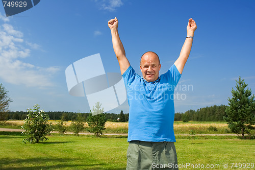 Image of Man enjoying life