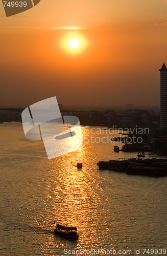 Image of Sunset over Chao Praya River