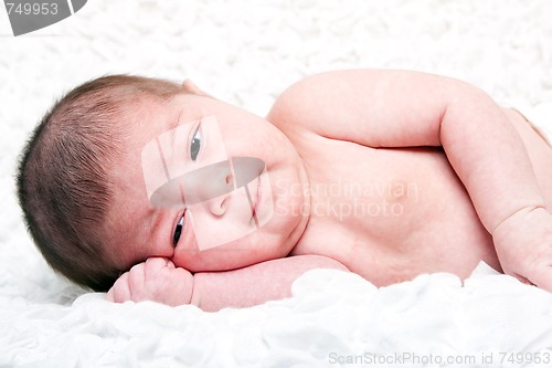 Image of Cute baby thinking