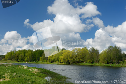 Image of Clouds over the river