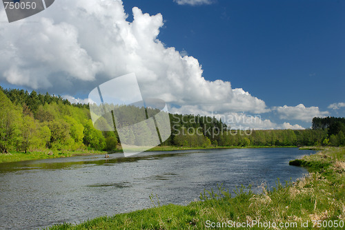 Image of Clouds over the river