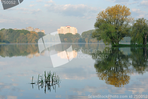 Image of Sunrise in a city