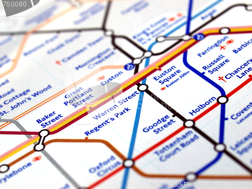 Image of Tube map of London underground