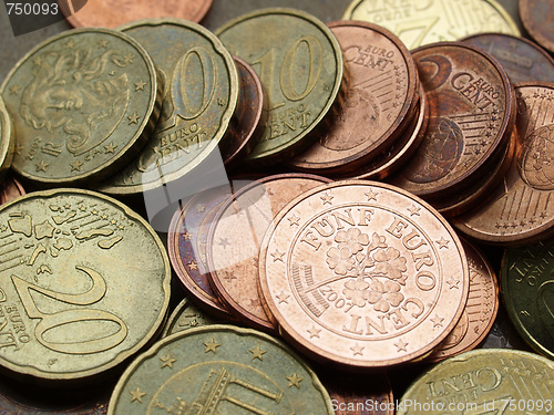 Image of Euro coins background