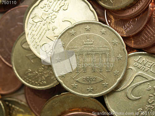 Image of Euro coins background