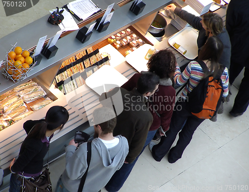 Image of Queue at self service bar