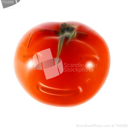 Image of abstract scene ripe tasty tomato
