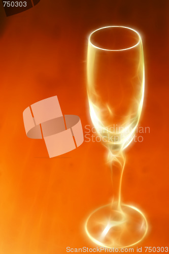 Image of abstract scene of the liquor-glass on varicoloured background