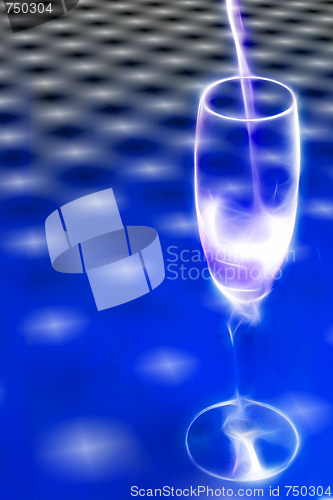 Image of abstract scene of the liquor-glass on varicoloured background