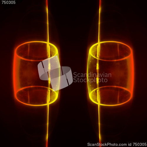 Image of abstract scene of the liquor-glass on varicoloured background