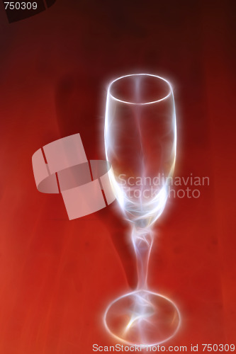 Image of abstract scene of the liquor-glass on varicoloured background