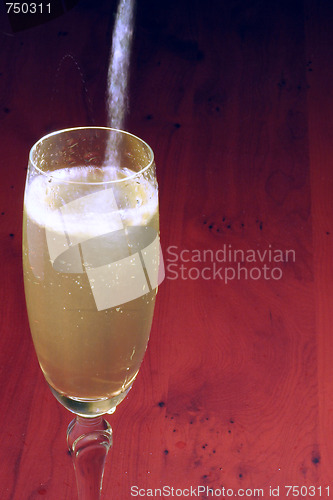 Image of abstract scene of the liquor-glass on varicoloured background