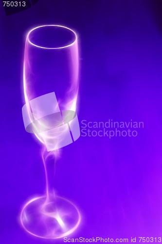 Image of abstract scene of the liquor-glass on varicoloured background