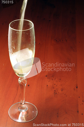 Image of abstract scene of the liquor-glass on varicoloured background