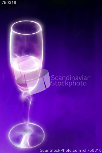 Image of abstract scene of the liquor-glass on varicoloured background