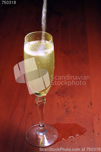 Image of abstract scene of the liquor-glass on varicoloured background