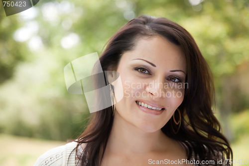 Image of Attractive Hispanic Woman in the Park