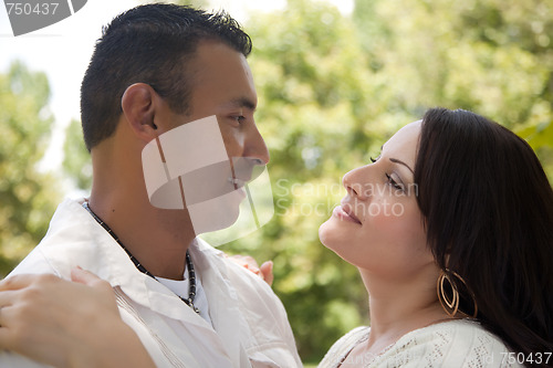 Image of Attractive Hispanic Couple in the Park