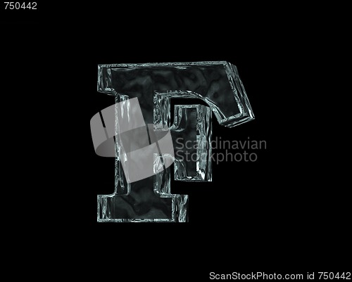 Image of frozen letter F