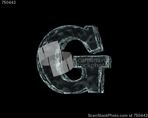 Image of frozen letter G