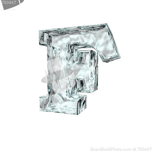 Image of frozen letter F