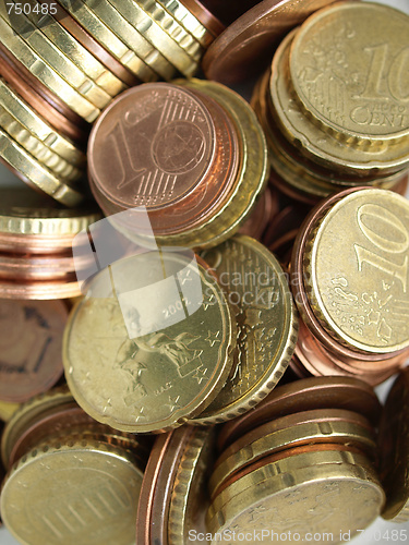 Image of Euro coins background