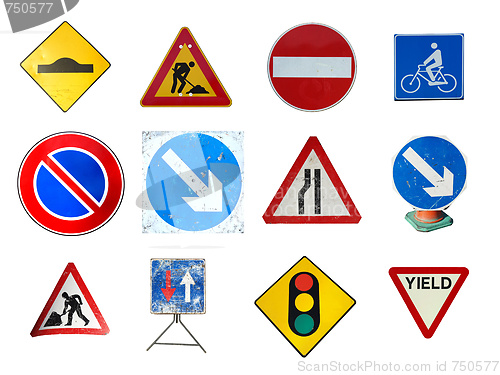 Image of Range of traffic signs