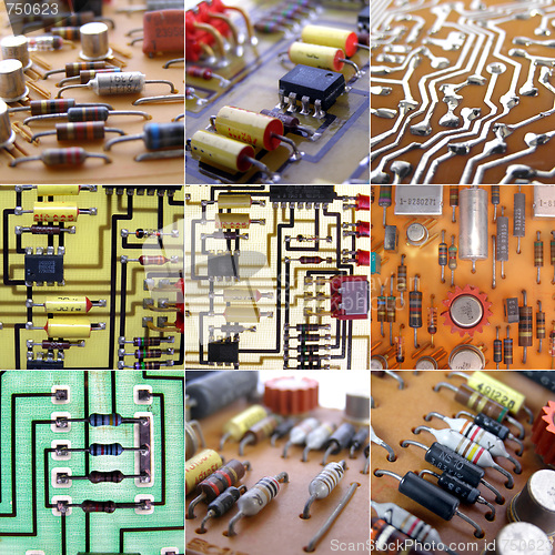 Image of Printed circuits collage