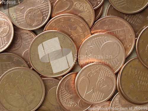 Image of Euro coins background