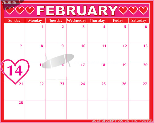 Image of Valentines Day Calendar