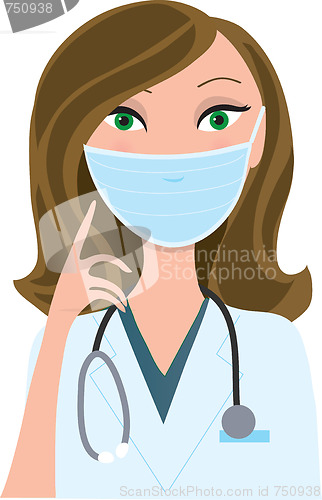 Image of Woman Medical Mask