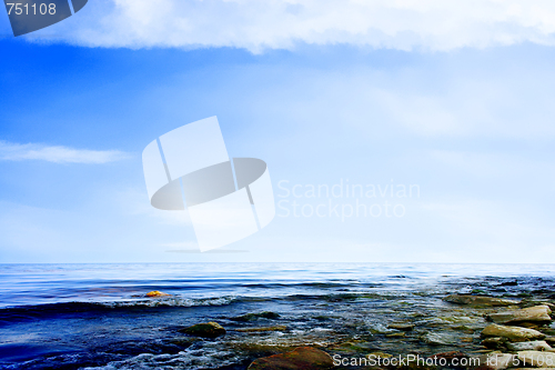 Image of sea beach and summer sky