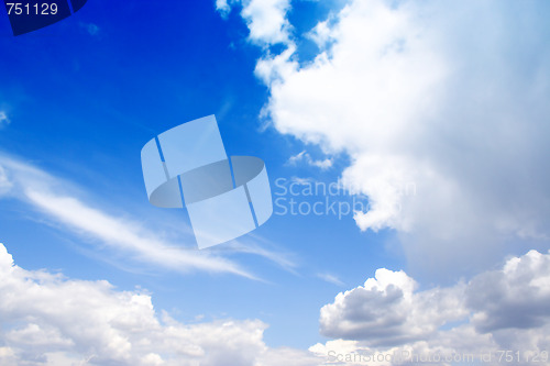 Image of beautiful blue sky with cloud