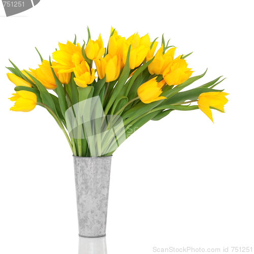Image of Yellow Tulip Flowers