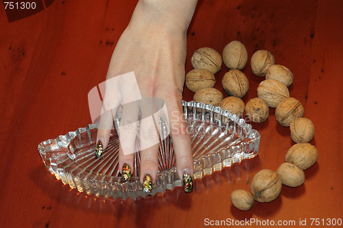 Image of ripe nut on table