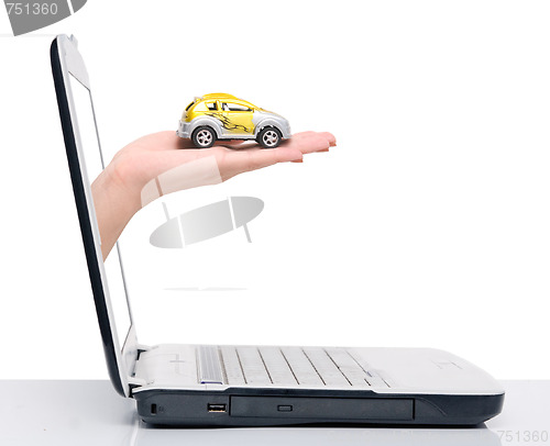 Image of hand with car