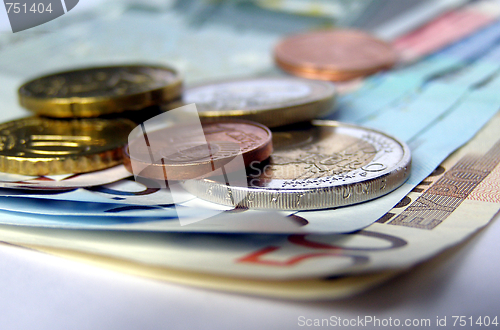 Image of Euro coins and notes
